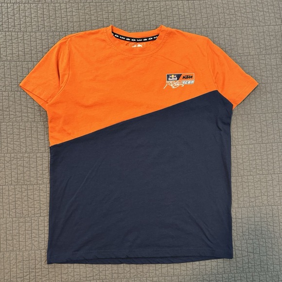 Redbull KTM Racing Team T Shirt Men's S/M Blue Orange Motocross Dirtbike Graphic - Picture 1 of 11